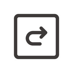 製品設計やアプリ開発やプログラミングに最適な、シンプルで使いやすい四角で囲まれた矢印アイコン9