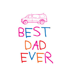 Digital png illustration of father's day text on transparent background