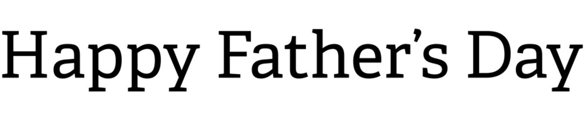 Digital png illustration of father's day text on transparent background