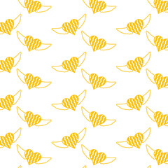 Obraz premium Digital png illustration of yellow heart on transparent background