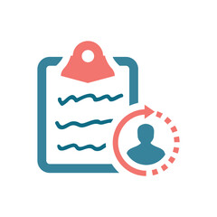 Reporting Services Flat Colorful Icon Isolate On White Background Vector Illustration | Seo Icons
