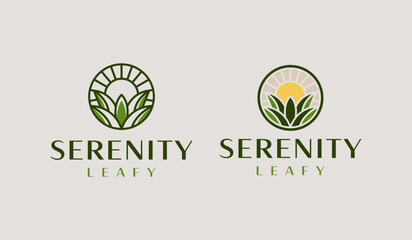 Leaf Flower Plant Agriculture Logo. Universal creative premium symbol. Vector sign icon logo template. Vector illustration