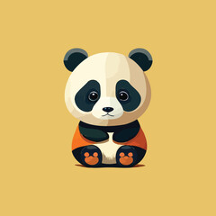 Cute Panda Face Vector Icon