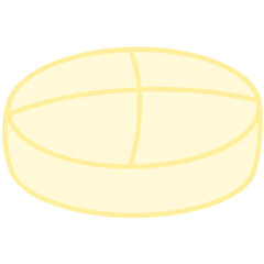 Medical pill or pill isolated Set of different oval and round pills and capsules in different colors Tablets or pills in a jar, blister. Medicine and healthcare concept