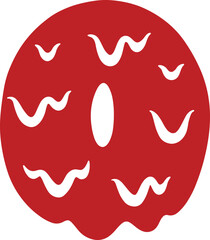 Halloween Blood Melted Dripping Alphabet O