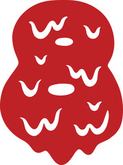 Halloween Blood Melted Dripping Number 8 Eight