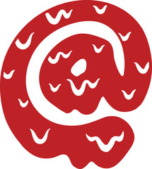 Halloween Blood Melted Dripping Symbol At Sign