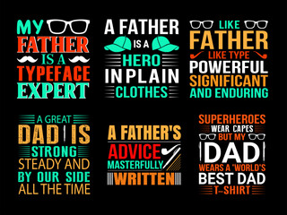 Obraz premium Father's day t-shirt design, bundle t-shirt design, lettering t shirt design for print, father's day t shirt design.