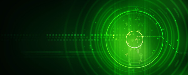 2d illustration Abstract futuristic electronic circuit technology background