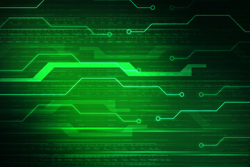 2d illustration Abstract futuristic electronic circuit technology background