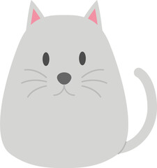 Cat icon, Animal simple cartoon style.