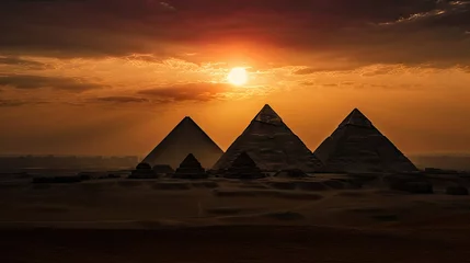 Foto op Canvas A breathtaking view of the Great Pyramids © Sven