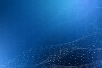 Obraz premium グラデーションが綺麗な六角形で構成された背景イラスト素材