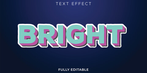 Bright text effect design