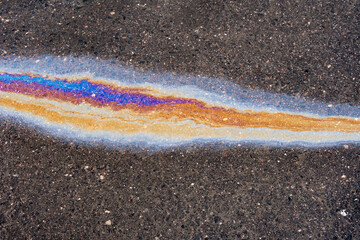 Waste from the oil industry flows down the storm drain with rainwater