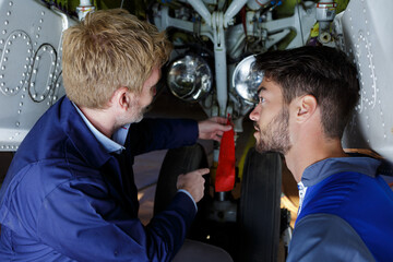 an engineering teacher and student