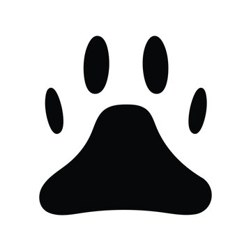 Paw icon silhouette design illustration isolated