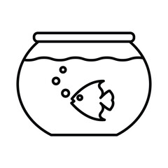 Aquarium bowl icon line design illustration isolated