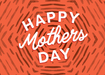 Digital png illustration of mother's day text on transparent background