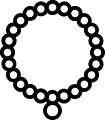 Necklace icon, Accessories simple cartoon style.