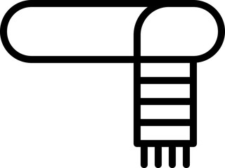 Scarf icon, Accessories simple cartoon style.