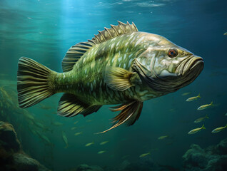 Obraz na płótnie Canvas Big green ray fish