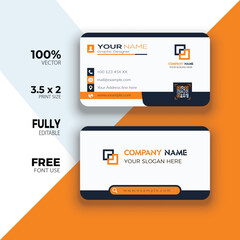 Modern business card design with background