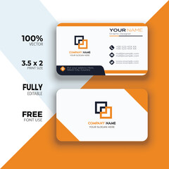Modern business card design with background