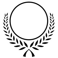 Laurel wreath award badge 