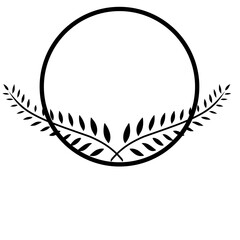 Laurel wreath award badge 