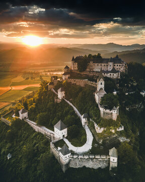 Castle Hochosterwitz in Austria during Sunrise