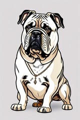 sketch a bulldog as the mascot
