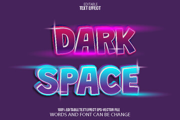 Dark Space Editable Text 3D Modern Style