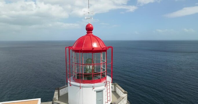Arnel lighthouse aerial Sao Miguel Azores
