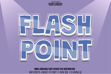 Flash Point Editable Text Effect 3D Cartoon Style