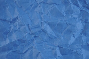Crumpled Blue Paper Background