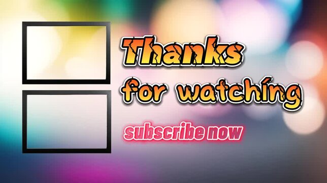 Modern outro video media template for closing 