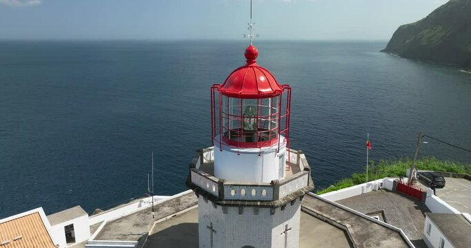 Arnel lighthouse aerial Sao Miguel Azores