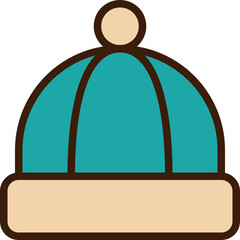 Hat icon, Accessories simple cartoon style.