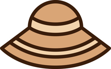 Hat icon, Accessories simple cartoon style.