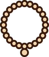 Necklace icon, Accessories simple cartoon style.
