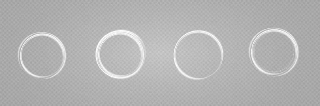 : Round white light shiny with sparkles, Suitable for product advertising, product design, and other. Vector Illustration