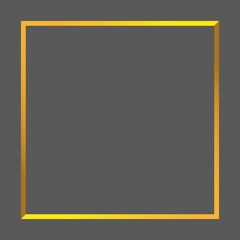 Coloured golden photo or mirror frame for background or element to use as a creative asset or template. Illustration drawing for backgrounds or other uses. 