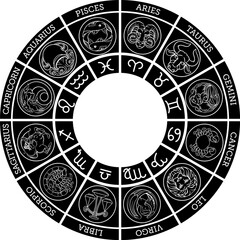 Star signs zodiac horoscope astrology icon symbols set