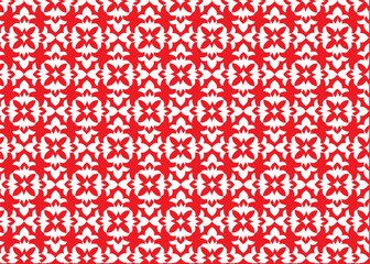 Fototapeta premium Vector Seamless elegant damask pattern. Red and white