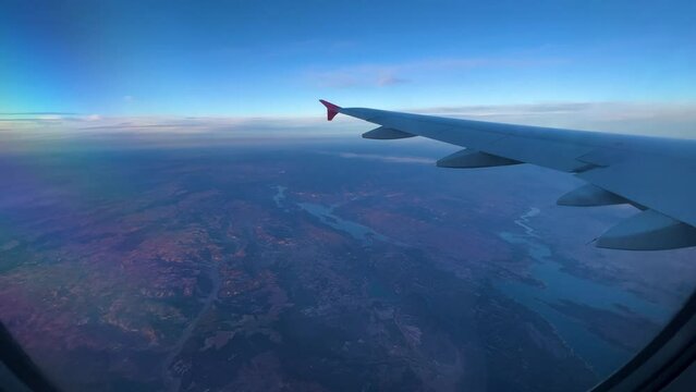 Aerial view from the airplane