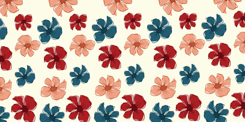 Beautiful pattern in small abstract flower. abstract colorful flowers. Pattern for paper, textile or fabric