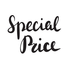Special price word inscription Vector lettering Hand-drawn calligraphy