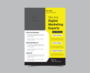 Corporate business flyer template design.