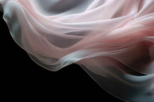 Wedding Tulle Effect Overlay. Elegant Sheer Fabric, Bride Photography, Veiling Style, Soft White Cloth for Classic and Romantic Design. Generative AI.